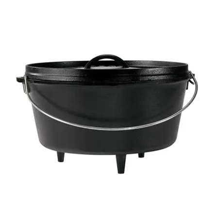 Cast Iron Deep Camp Dutch Oven - 8Qt (12in) portable camping kitchen set discount camping cookware kit sale olding camp kitchen box clearance