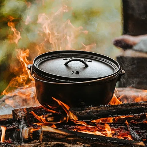 Cast Iron Deep Camp Dutch Oven - 8Qt (12in)