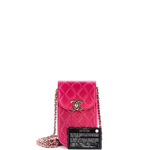 CC Flap Phone Holder Crossbody Bag Quilted Lambskin anti-theft crossbody bags sale