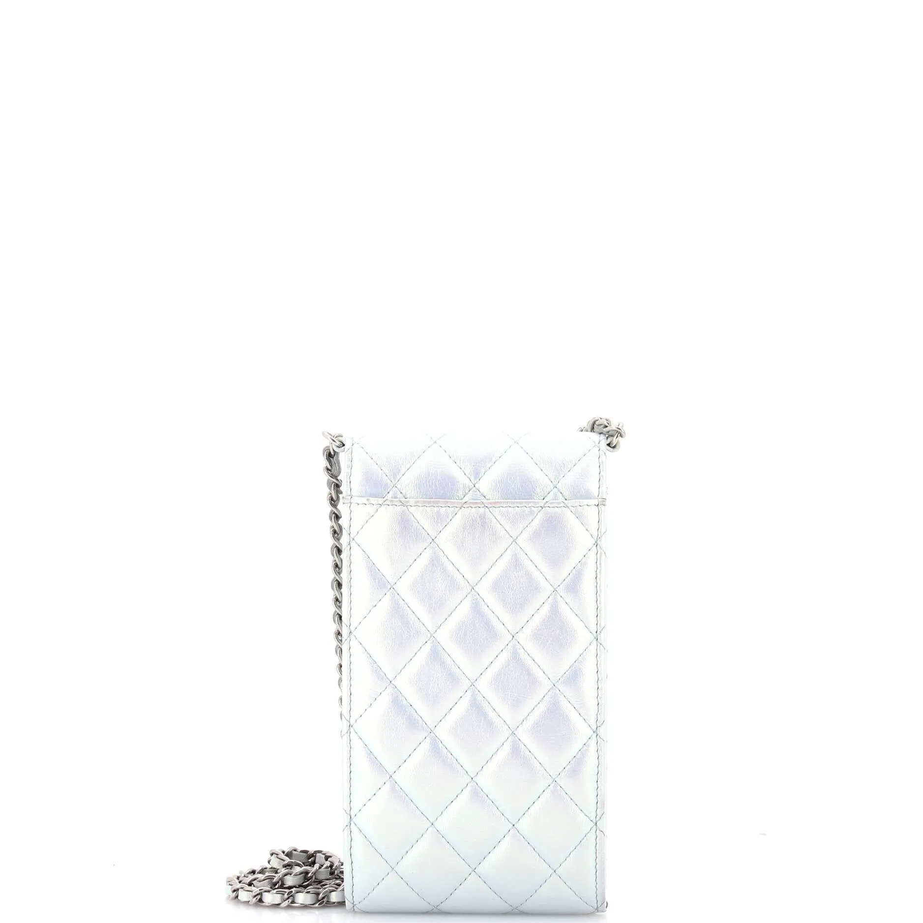 CC Flap Phone Holder Crossbody Bag Quilted Lambskin