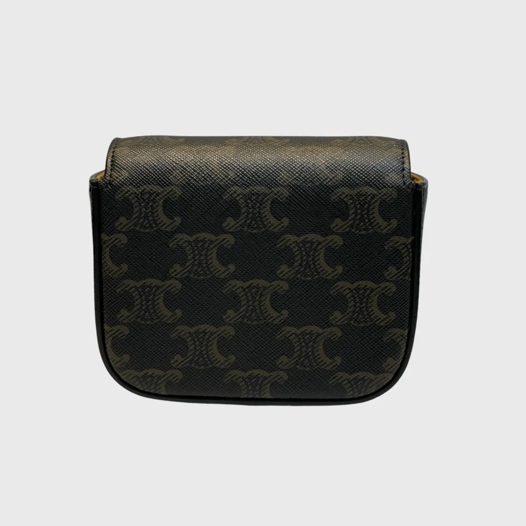 Celine Triomphe Crossbody Mini Canvas Brown GHW