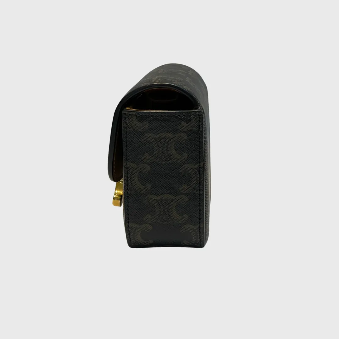 Celine Triomphe Crossbody Mini Canvas Brown GHW