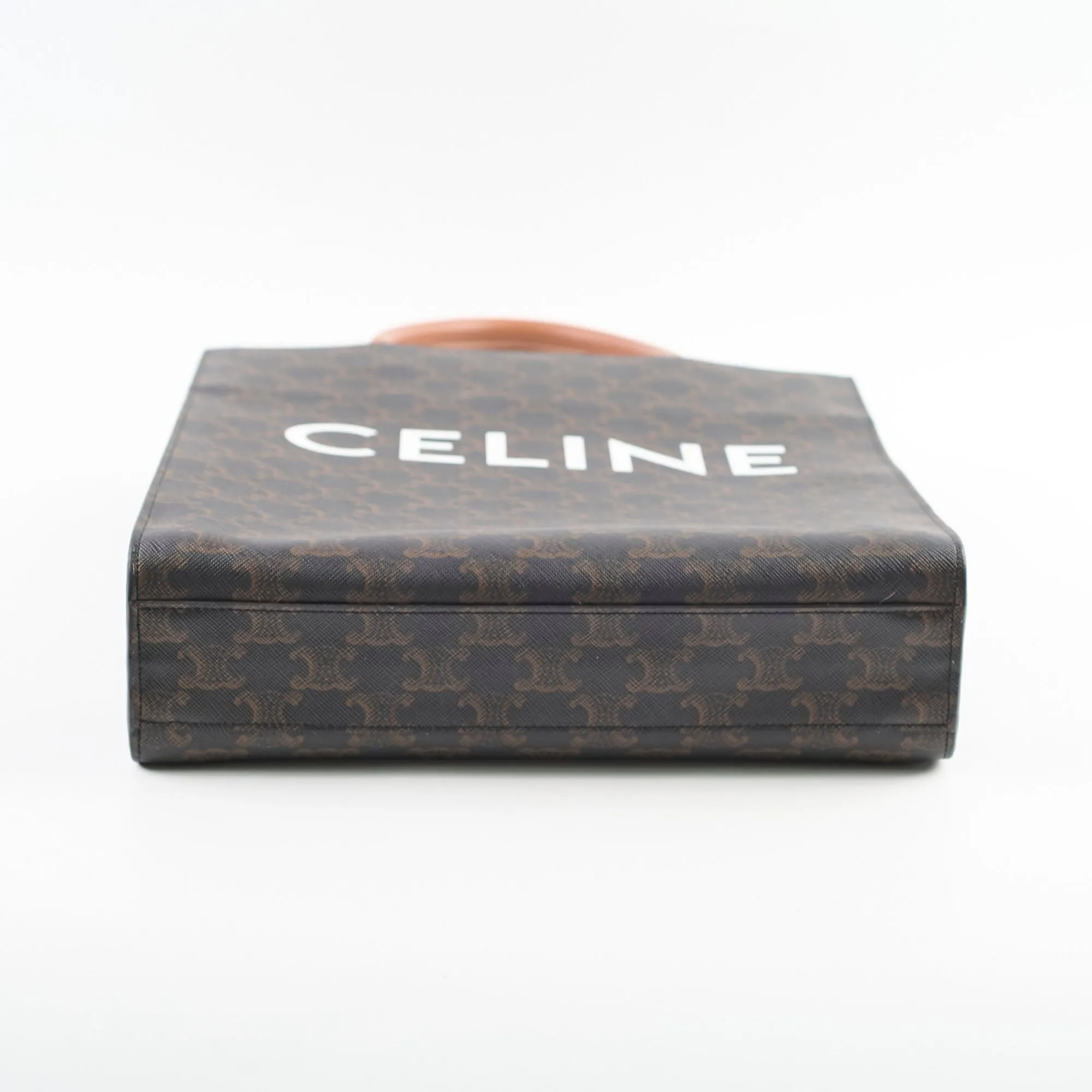 Celine Vertical Cabas Canvas Tote Brown