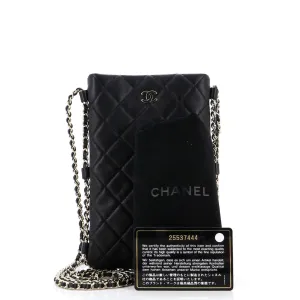Chain Around Flat Phone Holder Crossbody Quilted Lambskin anti-theft crossbody bags sale