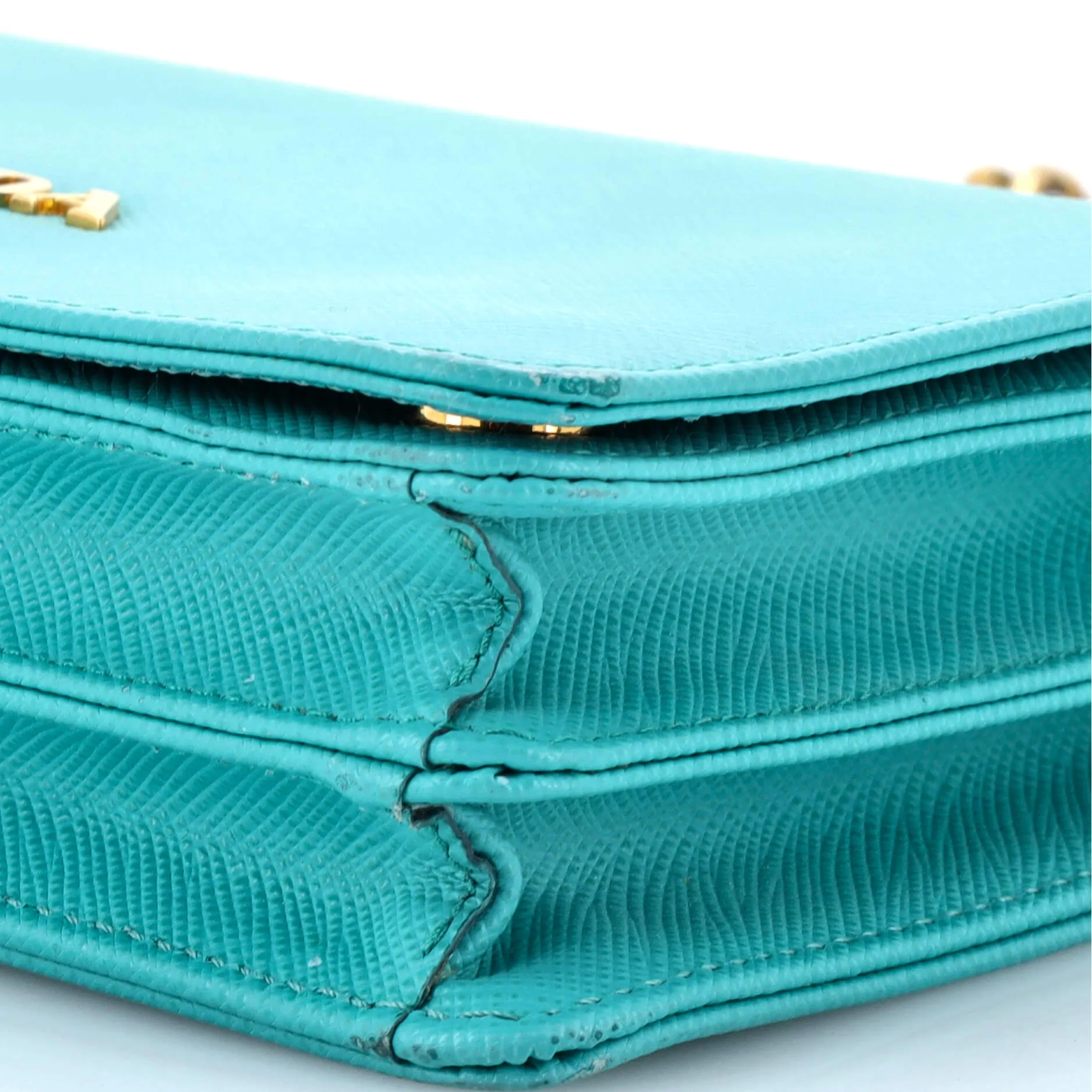 Chain Wallet Crossbody Saffiano Leather