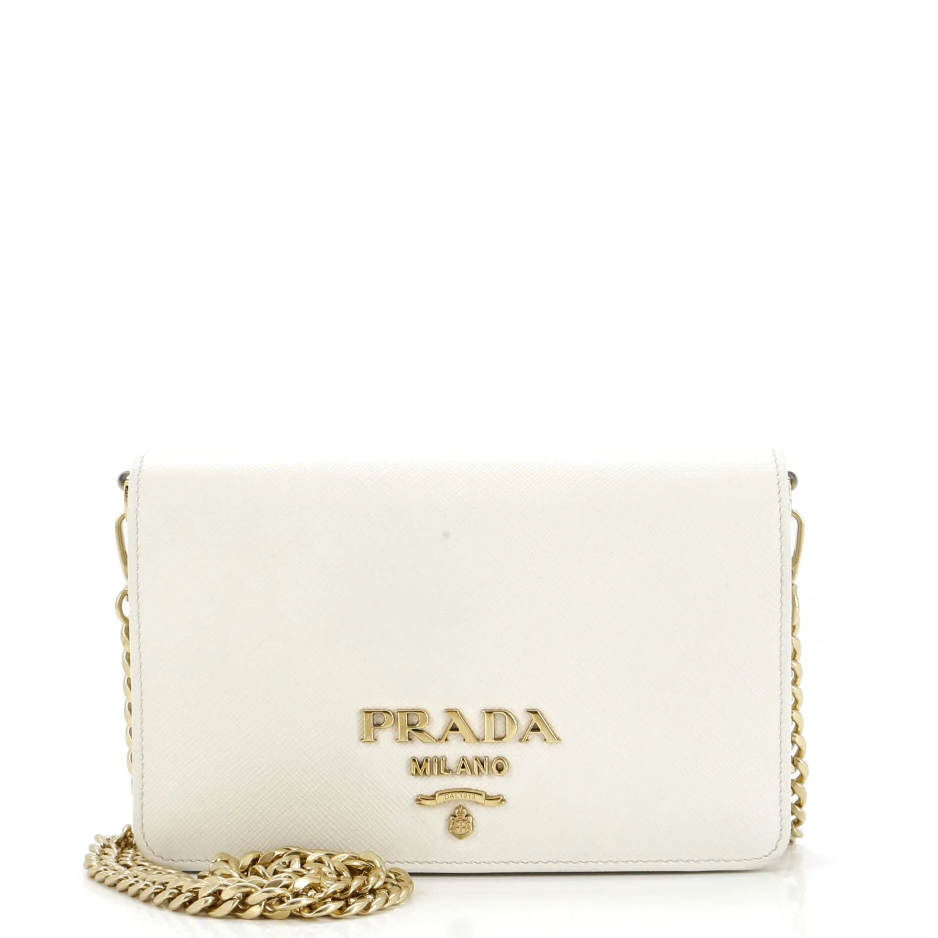 Chain Wallet Crossbody Saffiano Leather