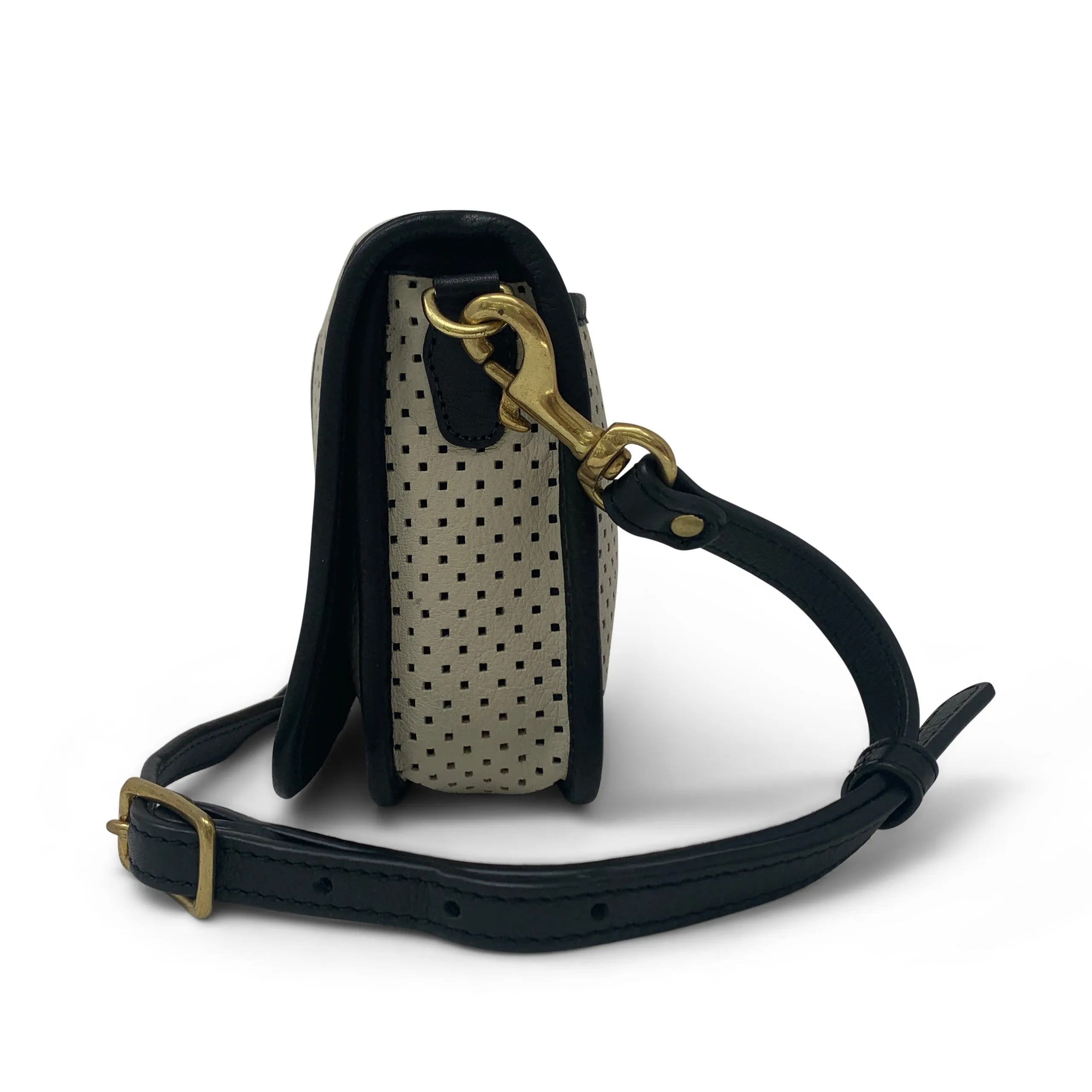 CHALK SQUARE PERF MINI MIA CROSSBODY