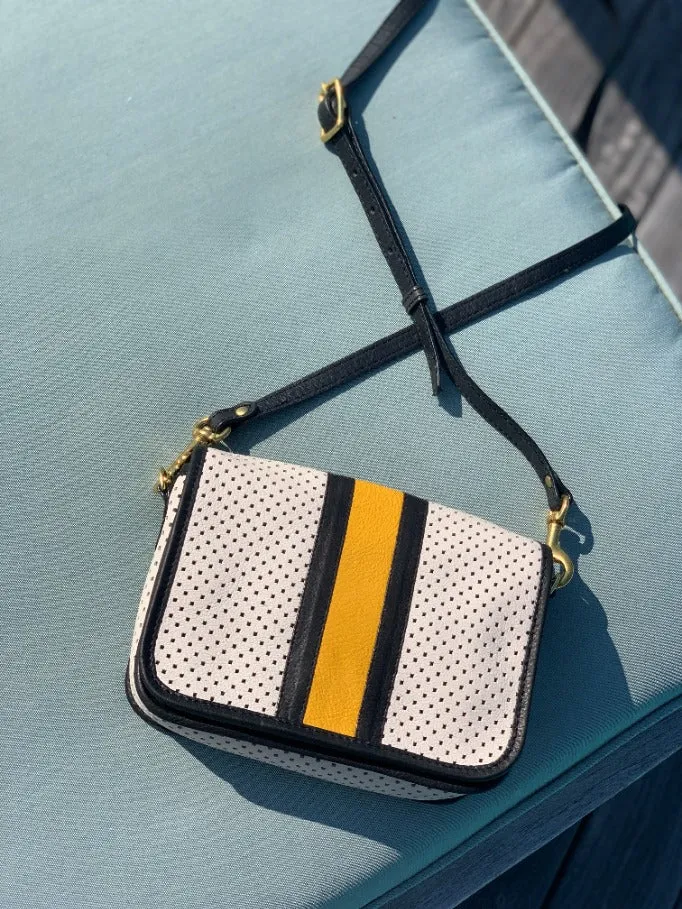 CHALK SQUARE PERF MINI MIA CROSSBODY
