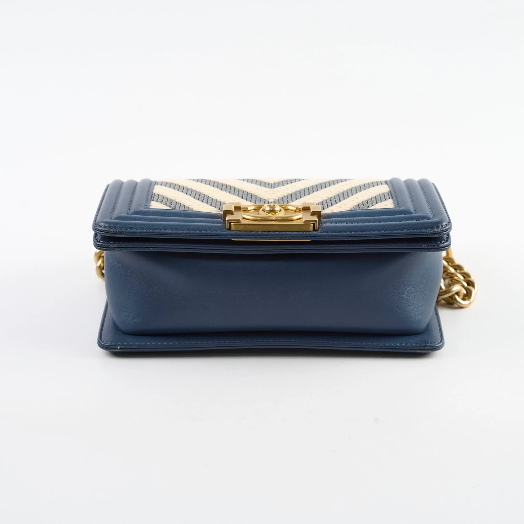 Chanel Boy Small Blue / Woven