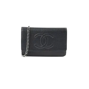 Chanel CC Logo Wallet on Chain WOC Black Crossbody Bags Cheap Online