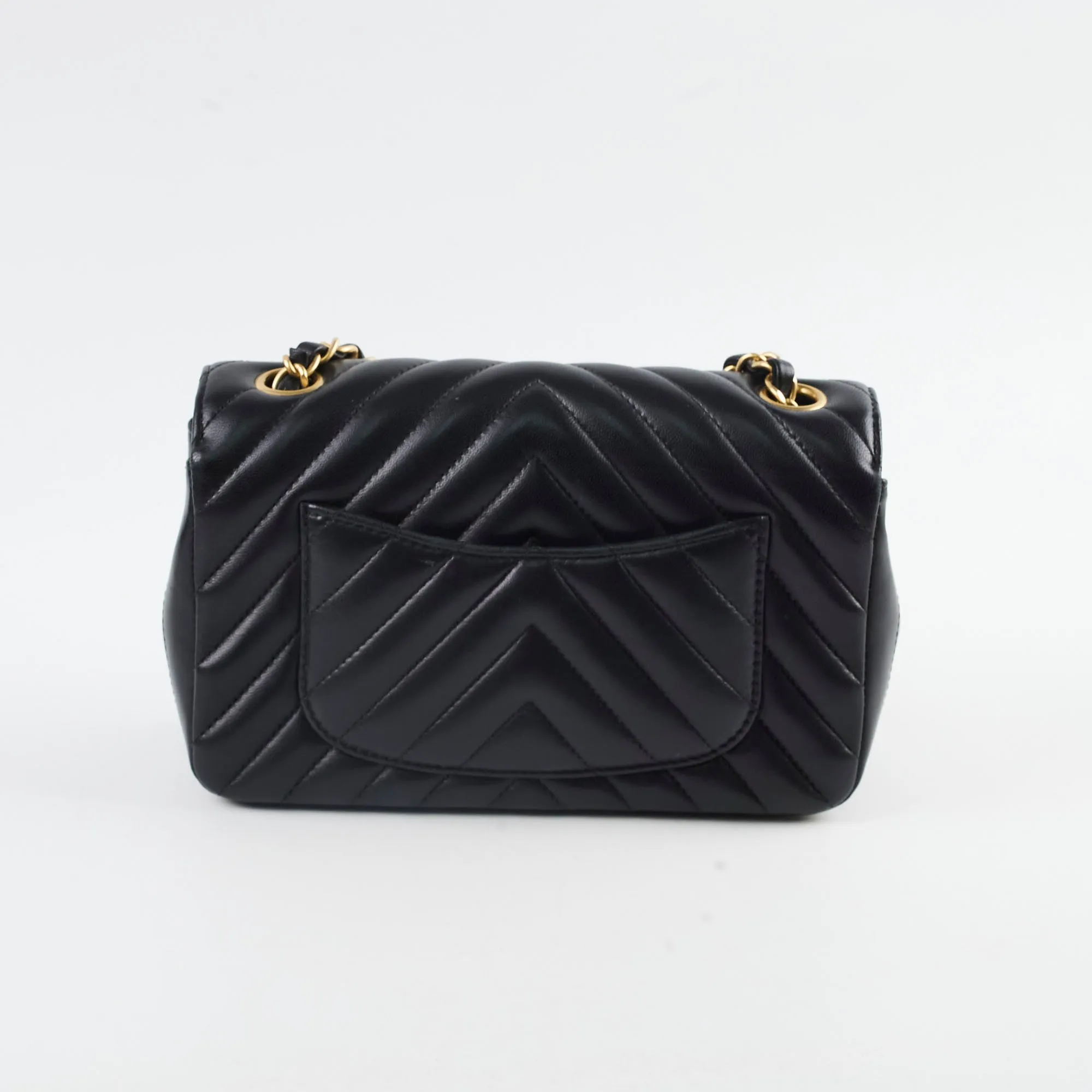 Chanel Chevron Mini Retangular Black