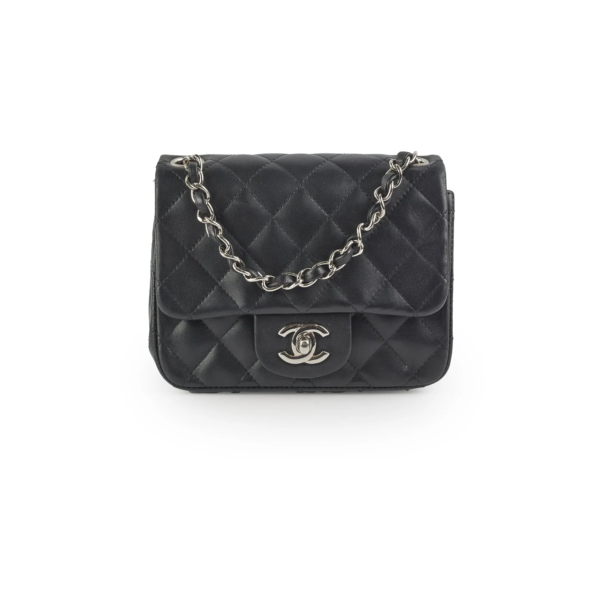 Chanel Classic Flap Square Lambskin Black Crossbody Bags Cheap Online