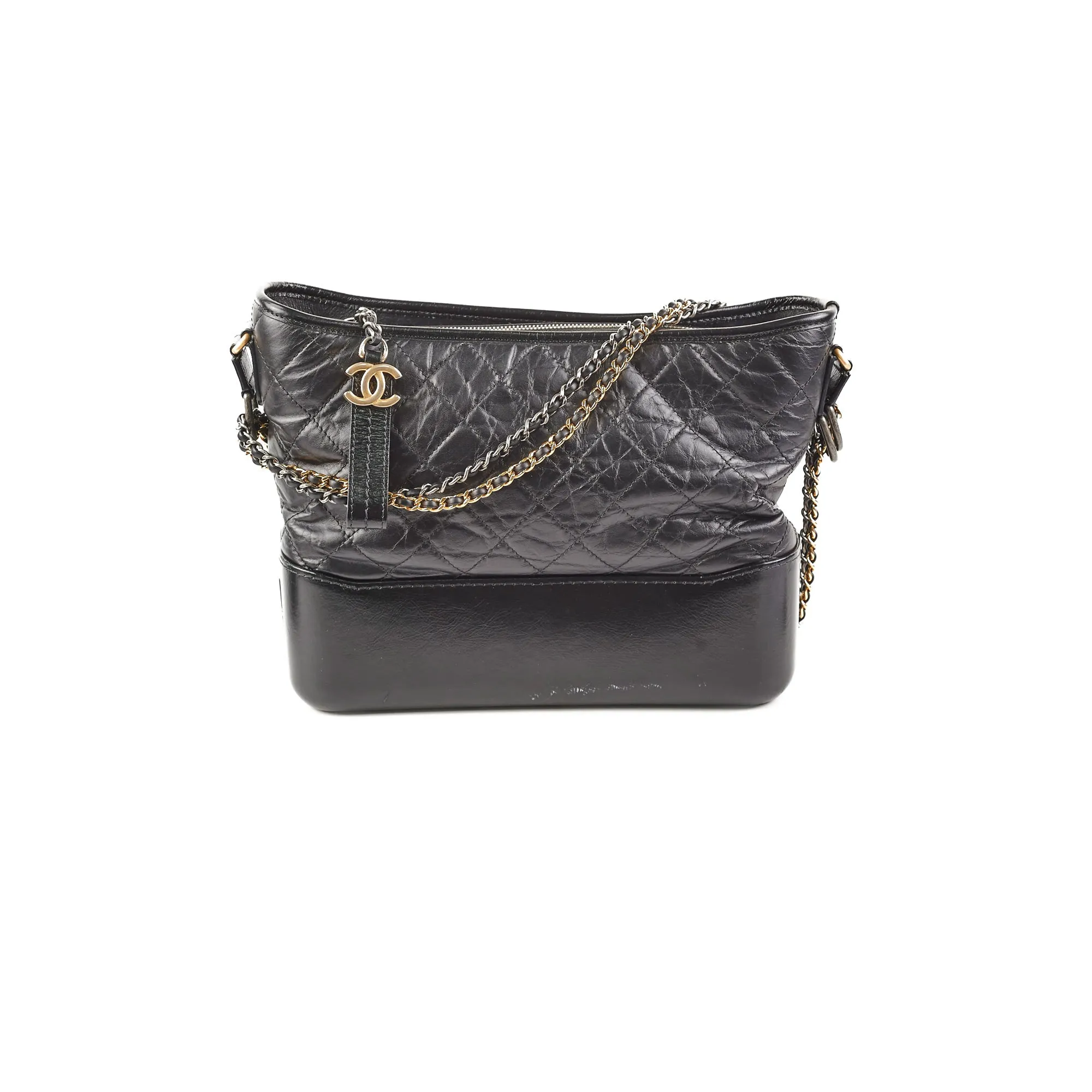 Chanel Gabriel Medium Hobo Calfskin Black Crossbody Bags Cheap Online