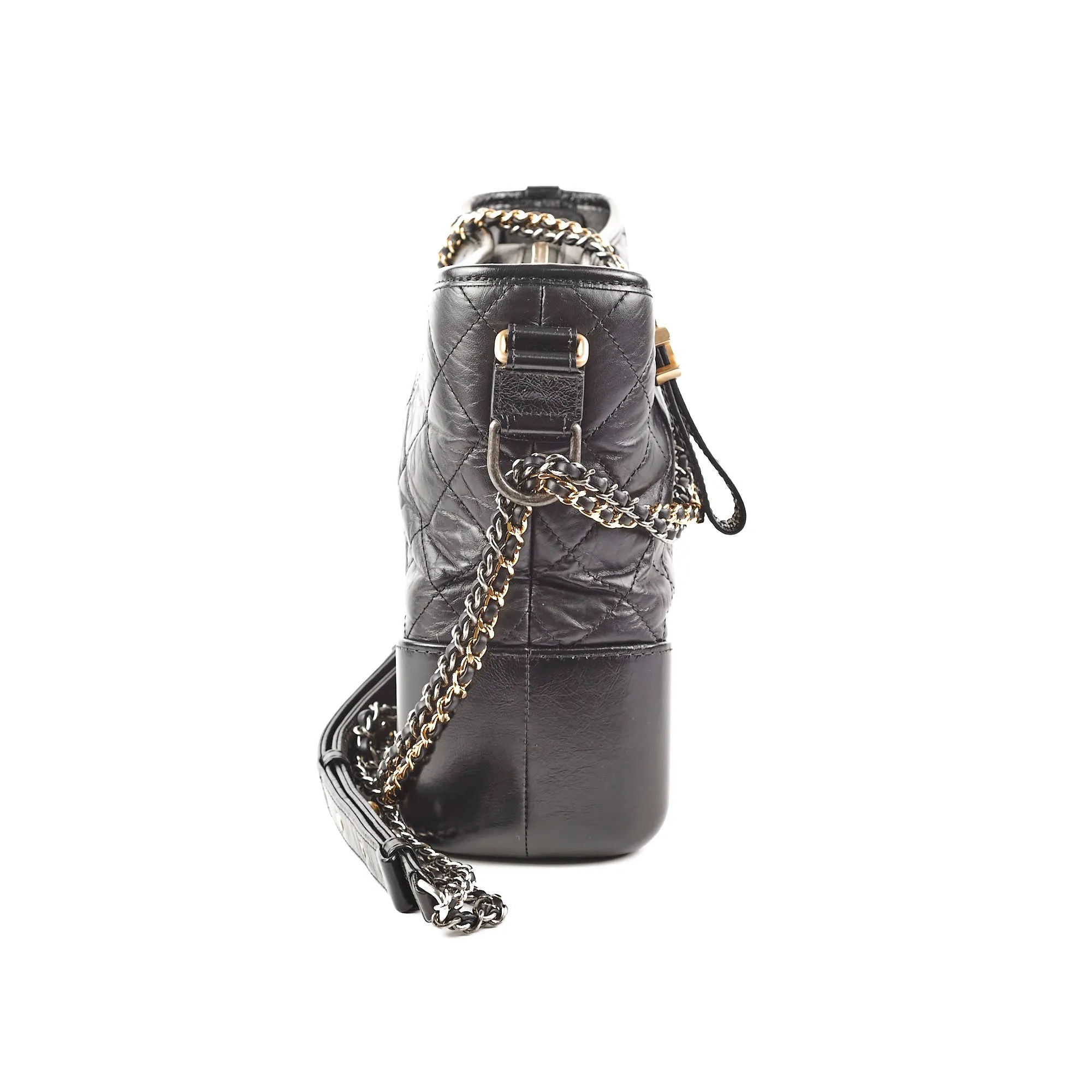 Chanel Gabriel Medium Hobo Calfskin Black