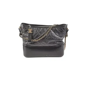 Chanel Gabriel Medium Hobo Calfskin Black Crossbody Bags Cheap Online