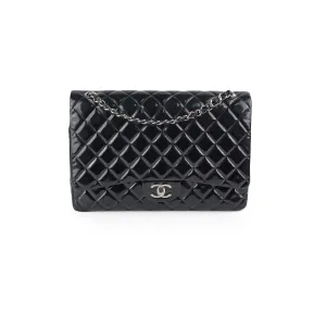 Chanel Maxi Patent Flap Black 20 Series Crossbody Bags Cheap Online