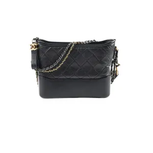 Chanel Medium Aged Calfskin Gabrielle Black Series 29 Crossbody Bags Cheap Online