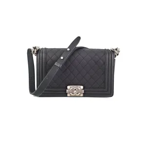 Chanel Old Medium Boy Black Crossbody Bags Cheap Online