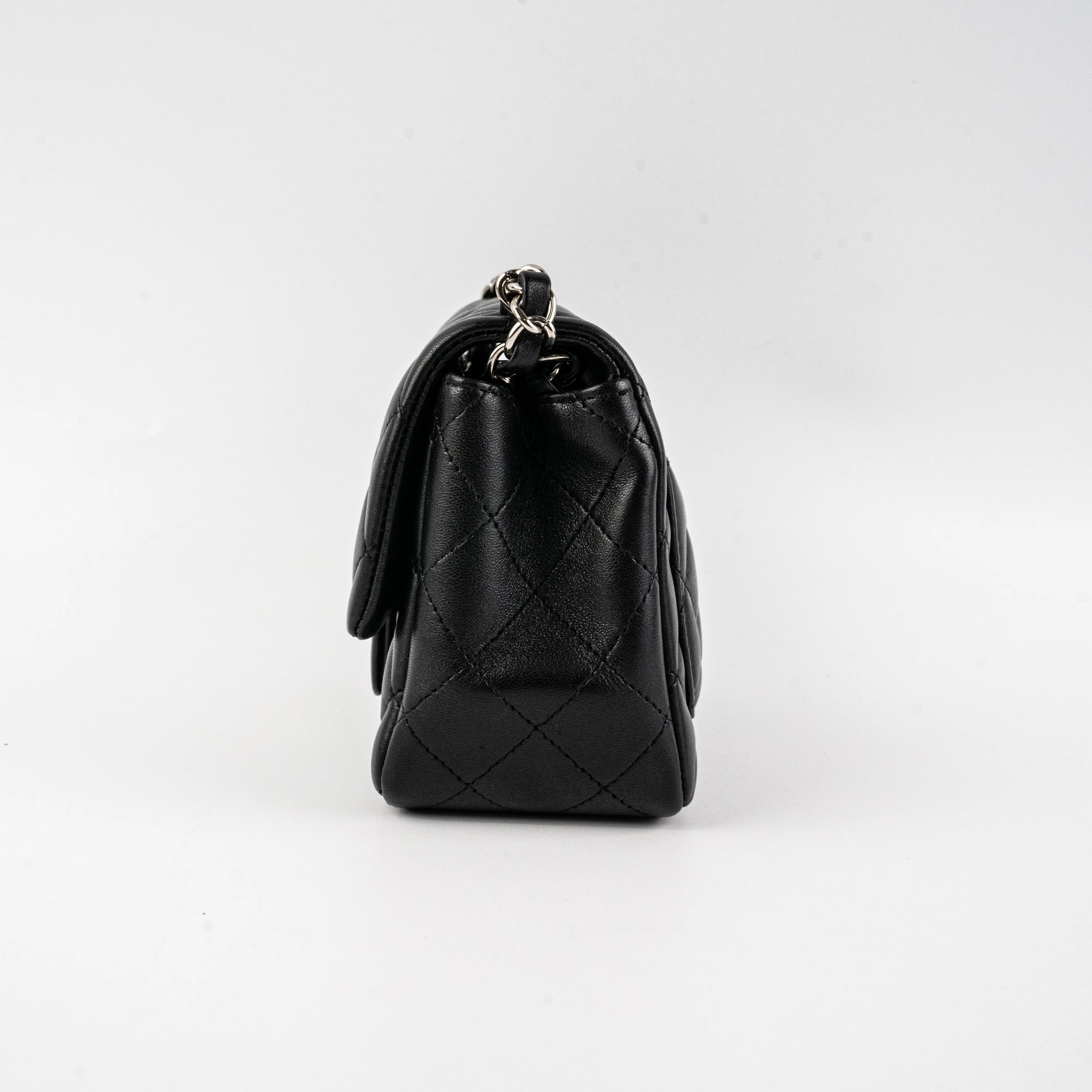 Chanel Square Mini Lambskin Black Bag