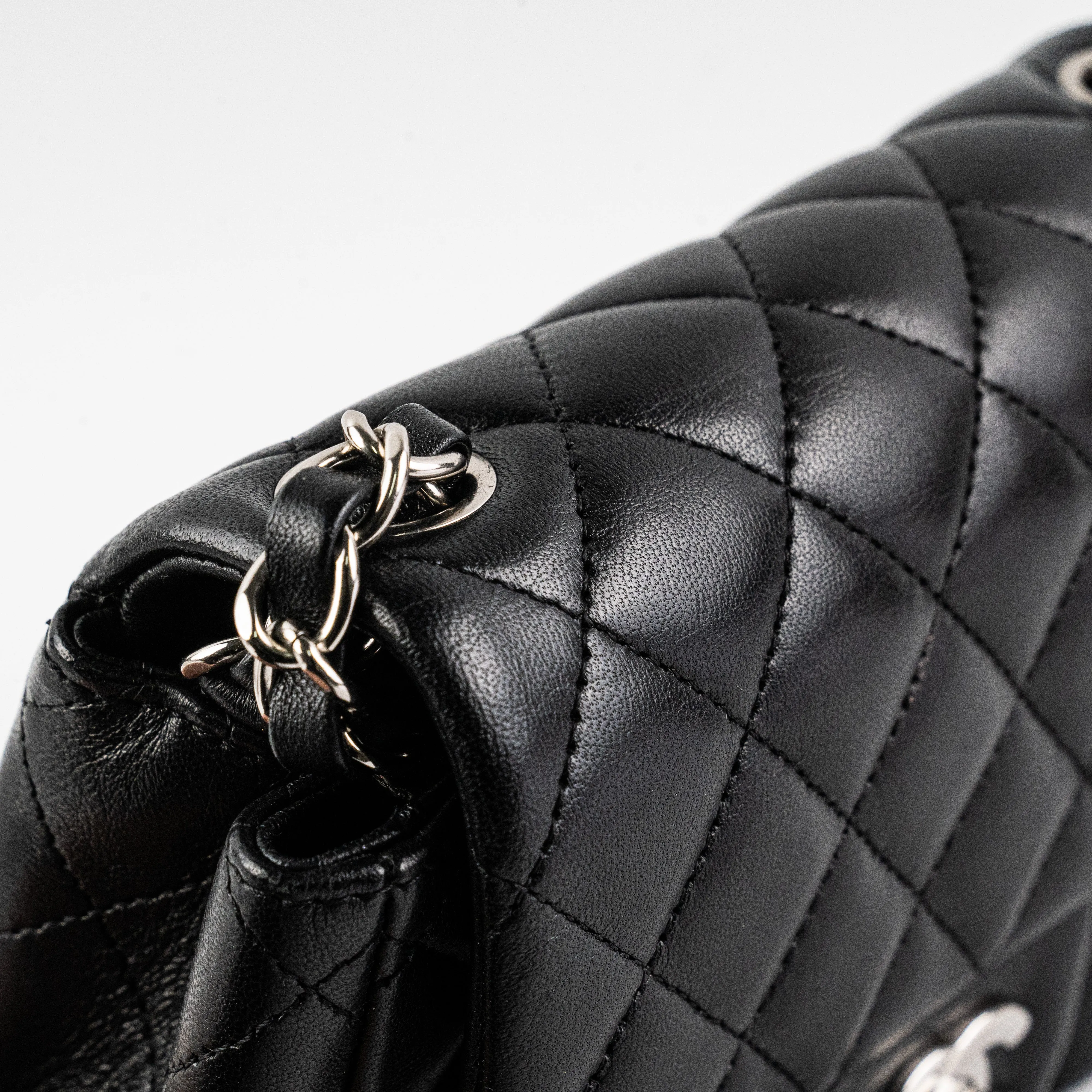 Chanel Square Mini Lambskin Black Bag