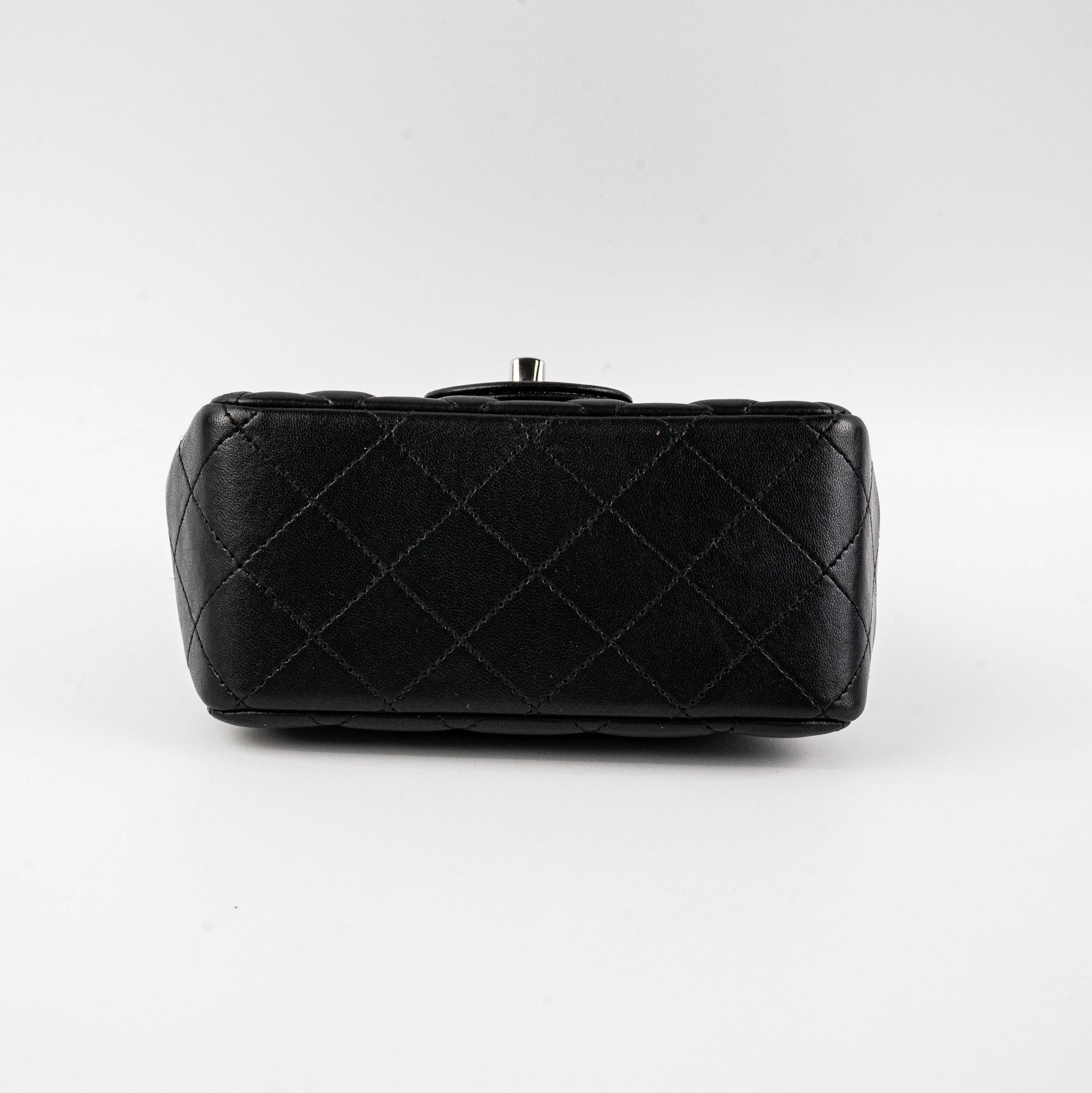 Chanel Square Mini Lambskin Black Bag