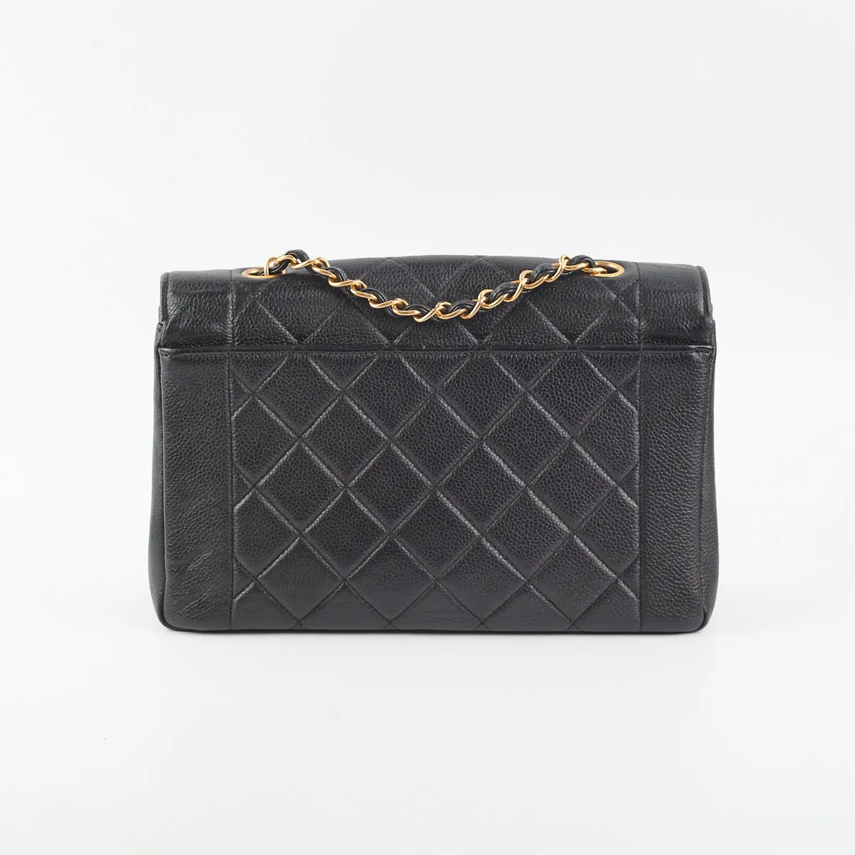 Chanel Vintage Caviar Medium Diana Flap Bag Black