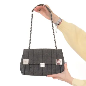 Chanel Vintage Denim Chocolate Bar Flap Bag handbags sale 80% off