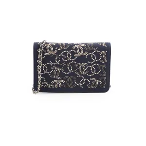 Chanel Wallet On Chain WOC Navy Canvas Crossbody Bags Cheap Online