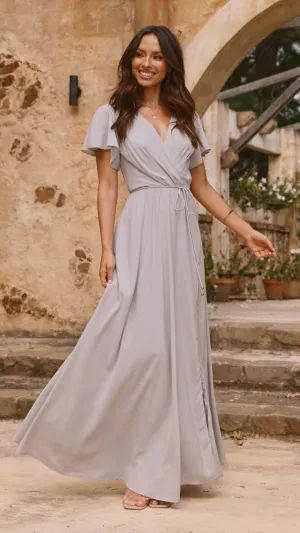 Charlize Maxi Dress - Light Grey,prom dresses,wedding guest dresses,homecoming dresses,bridesmaid dresses,cocktail dresses,women clothing,summer dresses,formal dresses,sundresses,mother of the bride dresses,quince clothing,bodycon dress,dress casual,dress 
