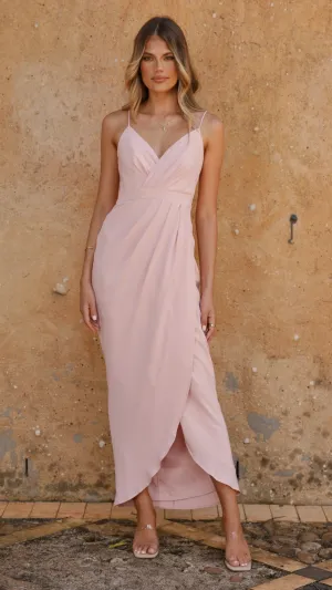 Charlotte Draped Maxi Dress - Pink,prom dresses,wedding guest dresses,homecoming dresses,bridesmaid dresses,cocktail dresses,women clothing,summer dresses,formal dresses,sundresses,mother of the bride dresses,quince clothing,bodycon dress,dress casual,dres
