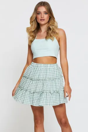 Check Flare Skirt Mini High Rise,skirt,denim skirt,mini skirt,maxi skirt,jean skirt,skort,tennis skirt,pleated skirt,pencil skirt,bubble skirt,plisse skirt,fitted skirt,midi skirt,short skirt,short mini skirt,leather skirt,a line skirt,Split skirt