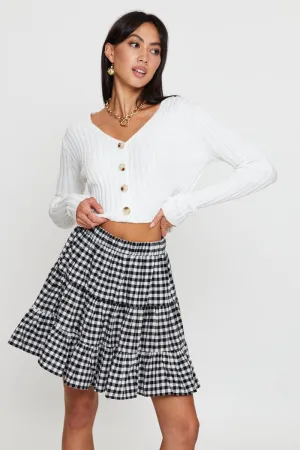 Check Flare Skirt Mini High Rise,skirt,denim skirt,mini skirt,maxi skirt,jean skirt,skort,tennis skirt,pleated skirt,pencil skirt,bubble skirt,plisse skirt,fitted skirt,midi skirt,short skirt,short mini skirt,leather skirt,a line skirt