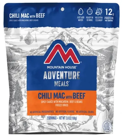 Chili Mac w/Beef portable camping kitchen set discount camping cookware kit sale olding camp kitchen box clearance