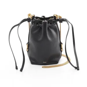 Chloe Marcie Micro Leather Bucket Bag Black stylish bucket bags
