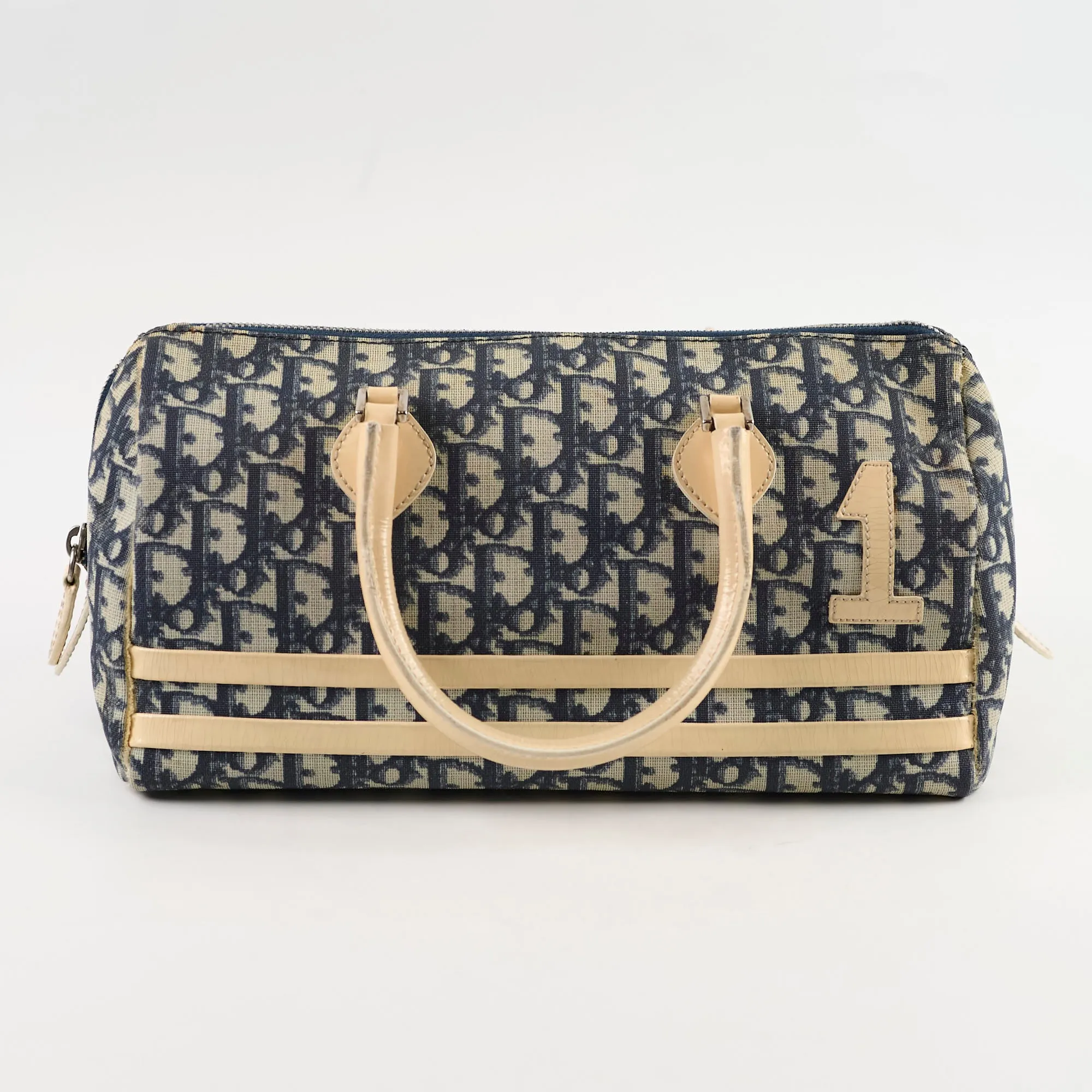 Christian Dior Canvas Trotter Bag Blue