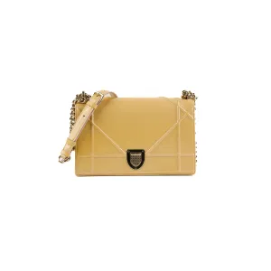 Christian Dior Diorama Medium Patent Shoulder Bag Yellow Crossbody Bags Cheap Online