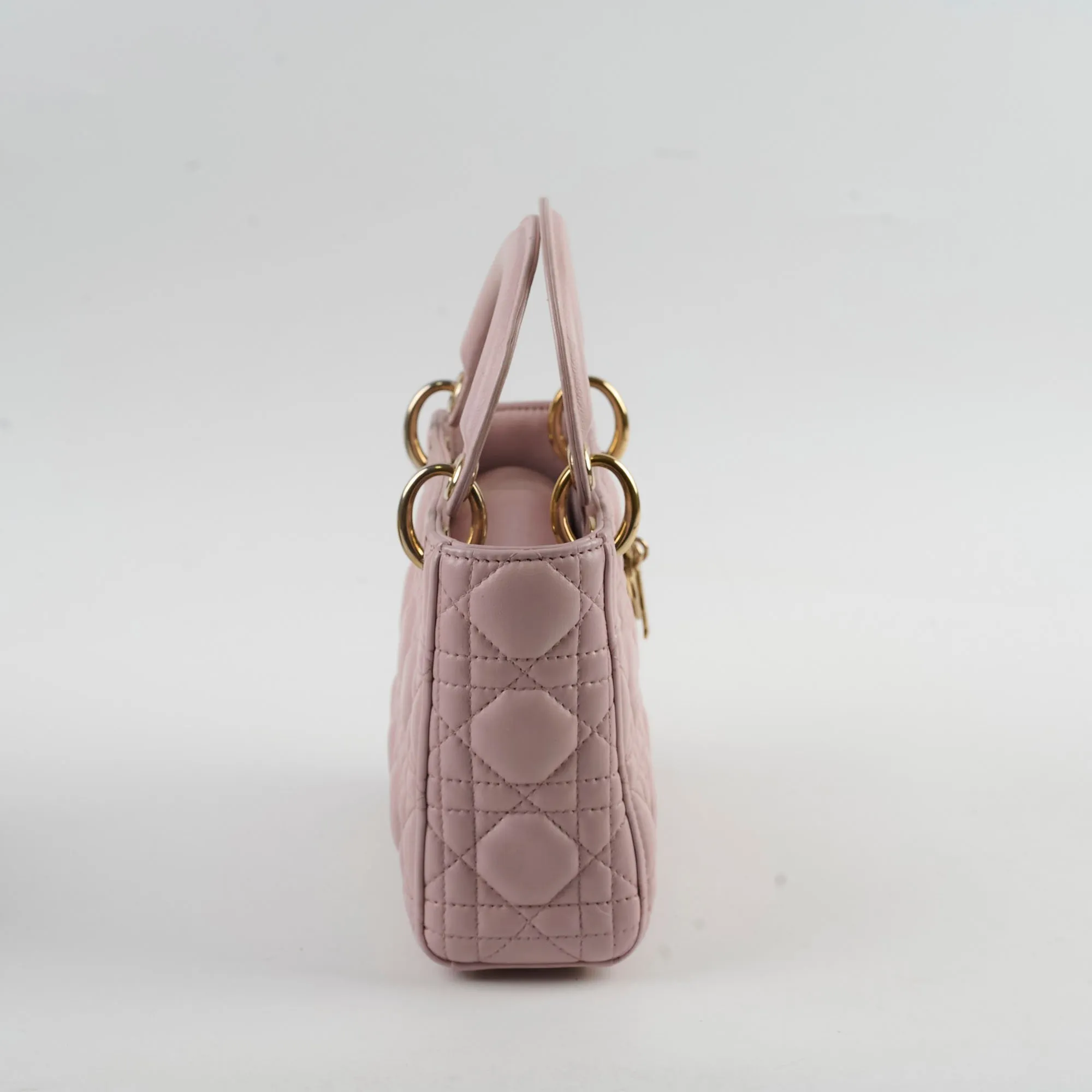 Christian Dior Lambskin Mini Lady Dior Baby Pink