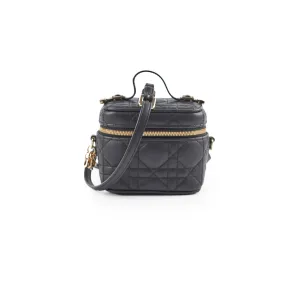 Christian Dior Micro Vanity Case Black Cannage Lambskin Crossbody Bags Cheap Online