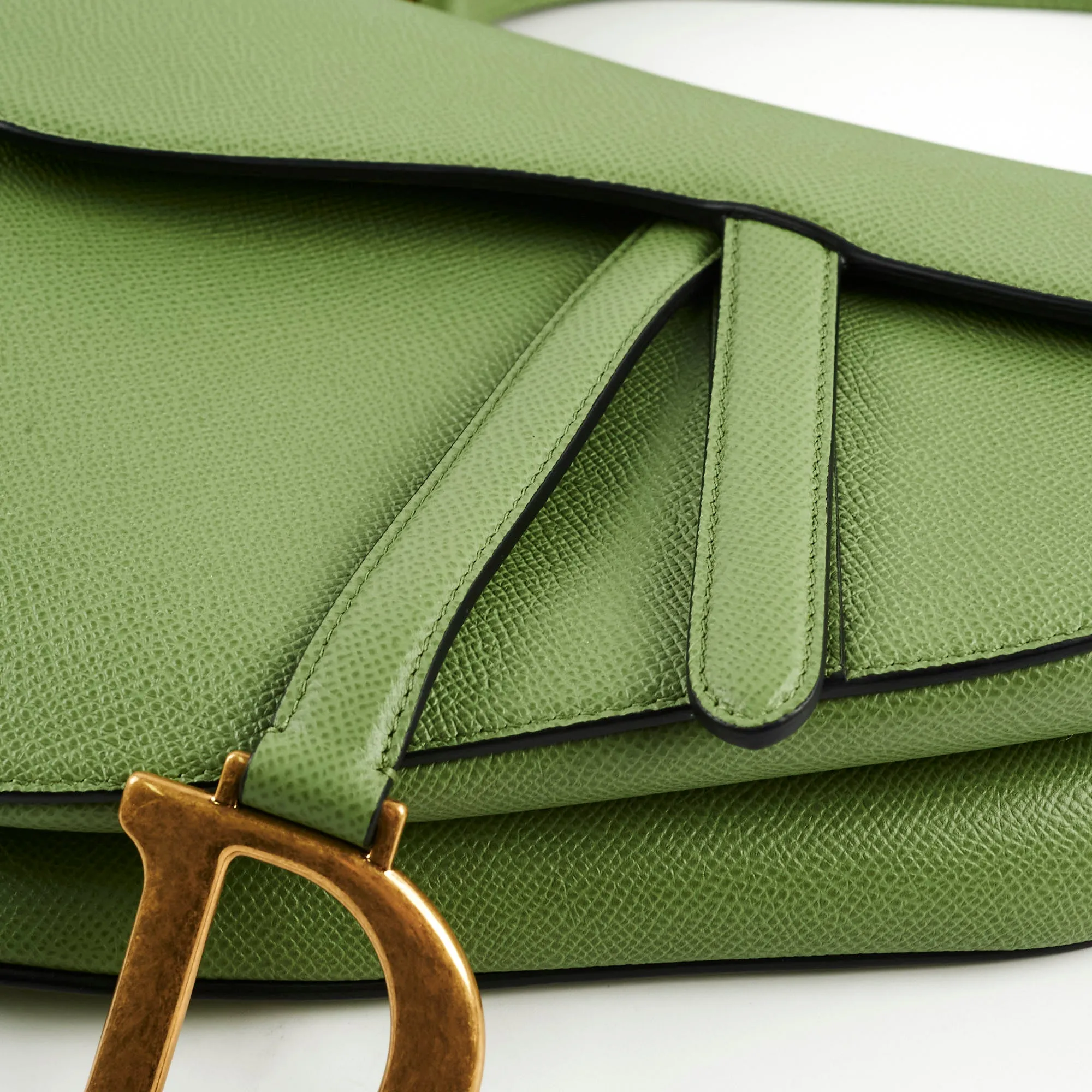 Christian Dior Saddle Bag Green