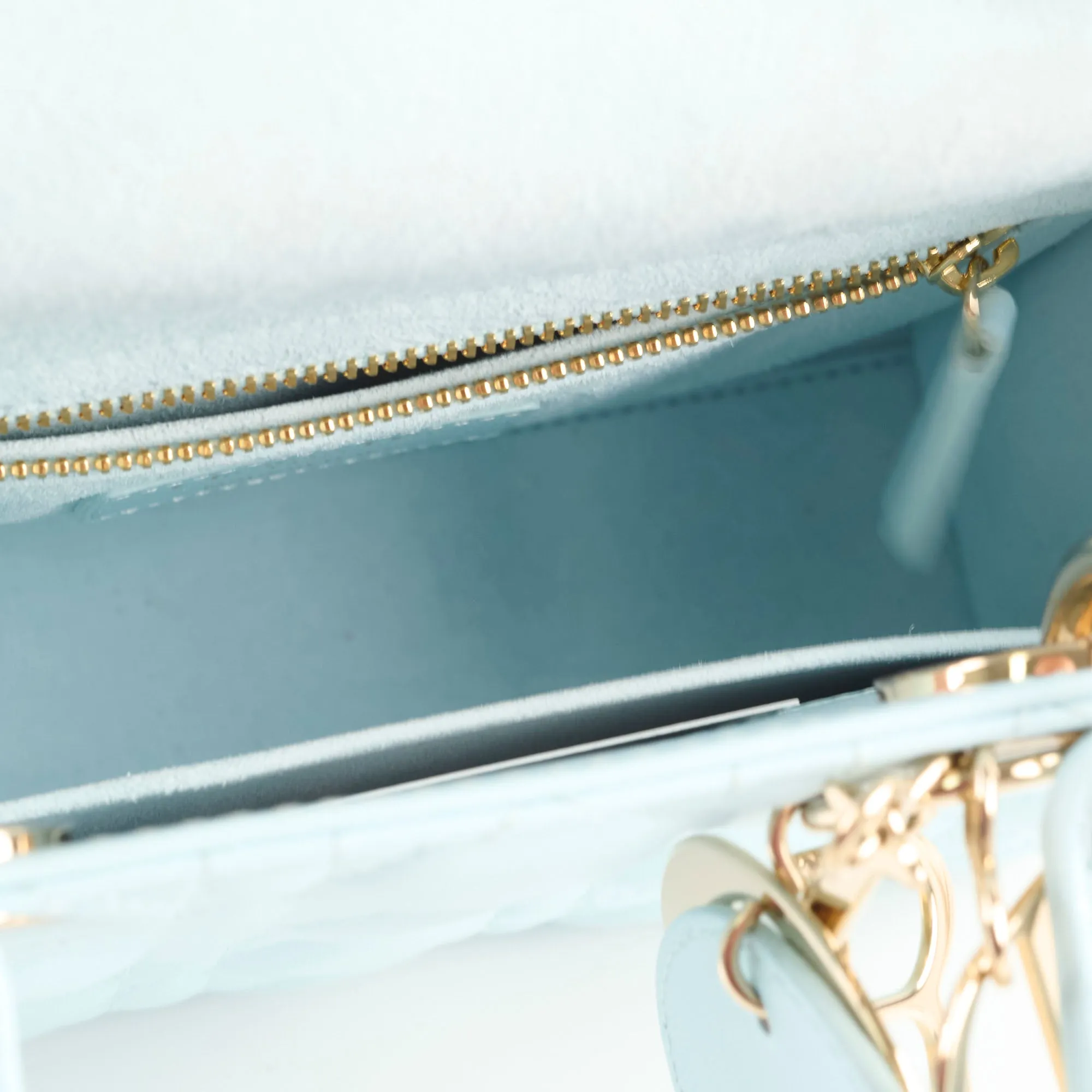 Christian Dior Small Lady Dior ABC Blue