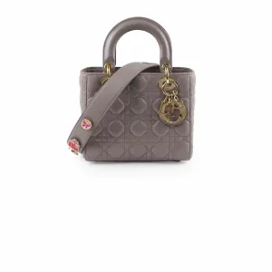 Christian Dior Small Lady Dior ABC Gray Top Handle Bags Cheap