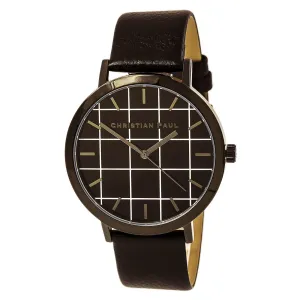 Christian Paul GR-01 Men's The Strand Grid Black Watch Luxury Quartz Watch Quartz Watch Sale