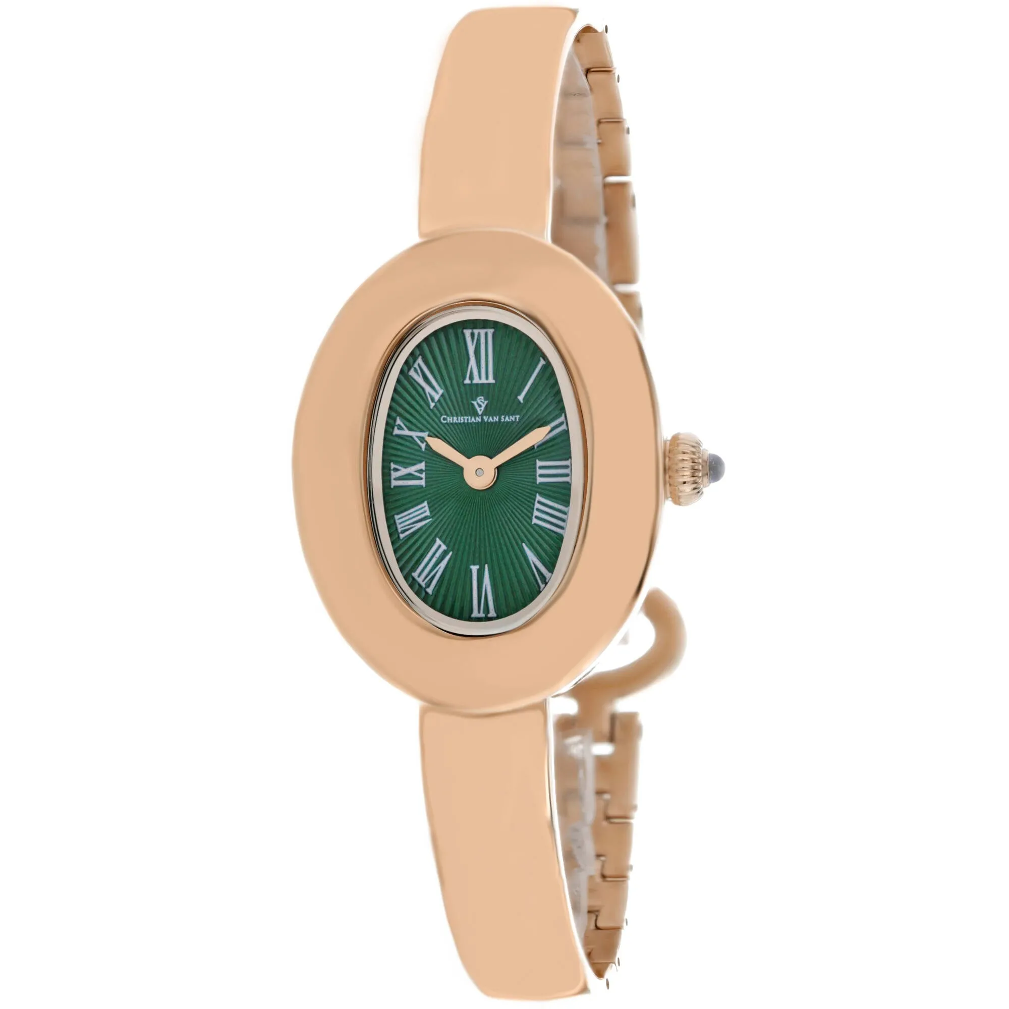 Christian Van Sant Women's Watch - Anora Quartz Green Dial Rose Gold Steel | CV4340 Luxury Quartz Watch Quartz Watch Sale