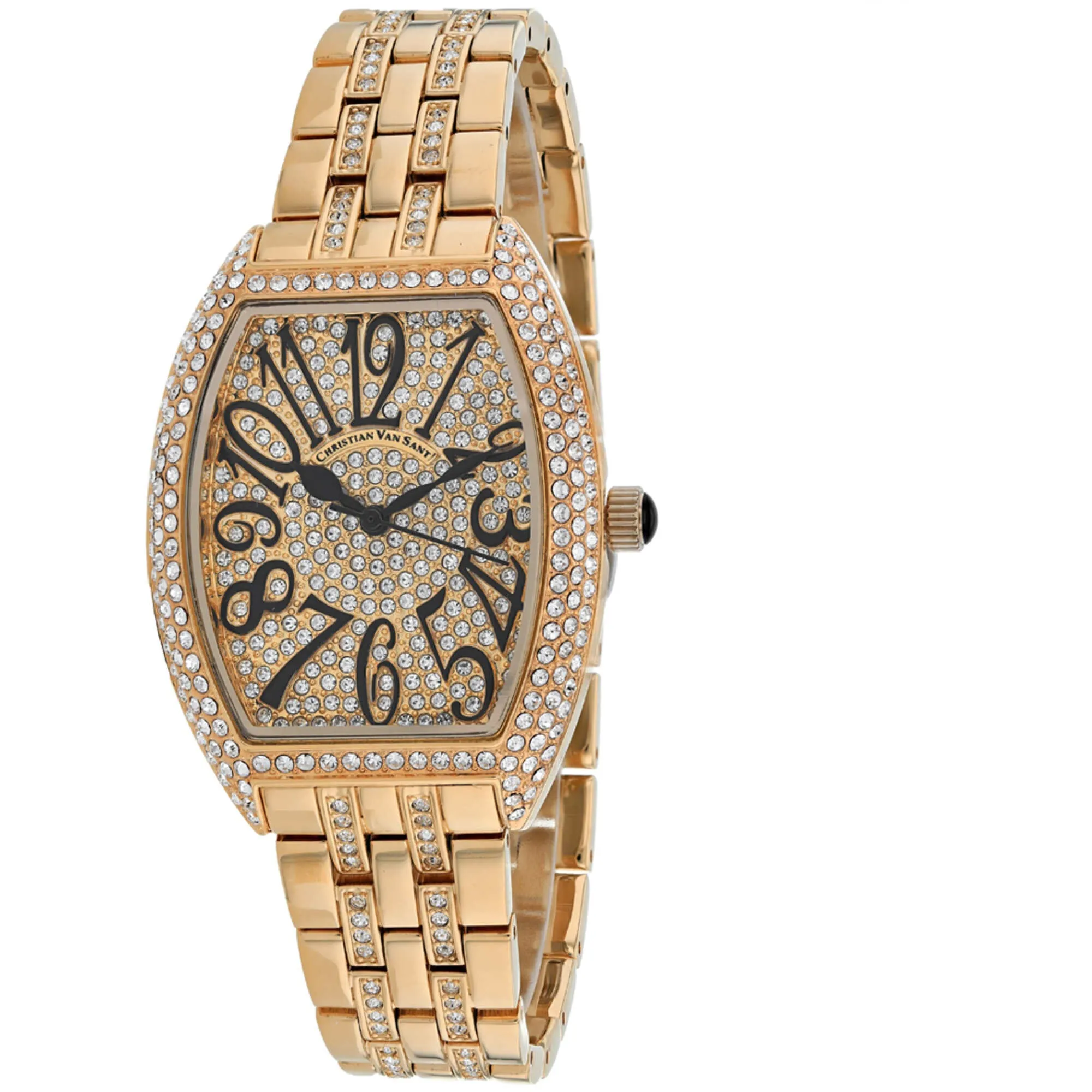 Christian Van Sant Women's Watch - Elegant Sparkle Rose Gold Dial Bracelet | CV0262 Luxury Quartz Watch Quartz Watch Sale
