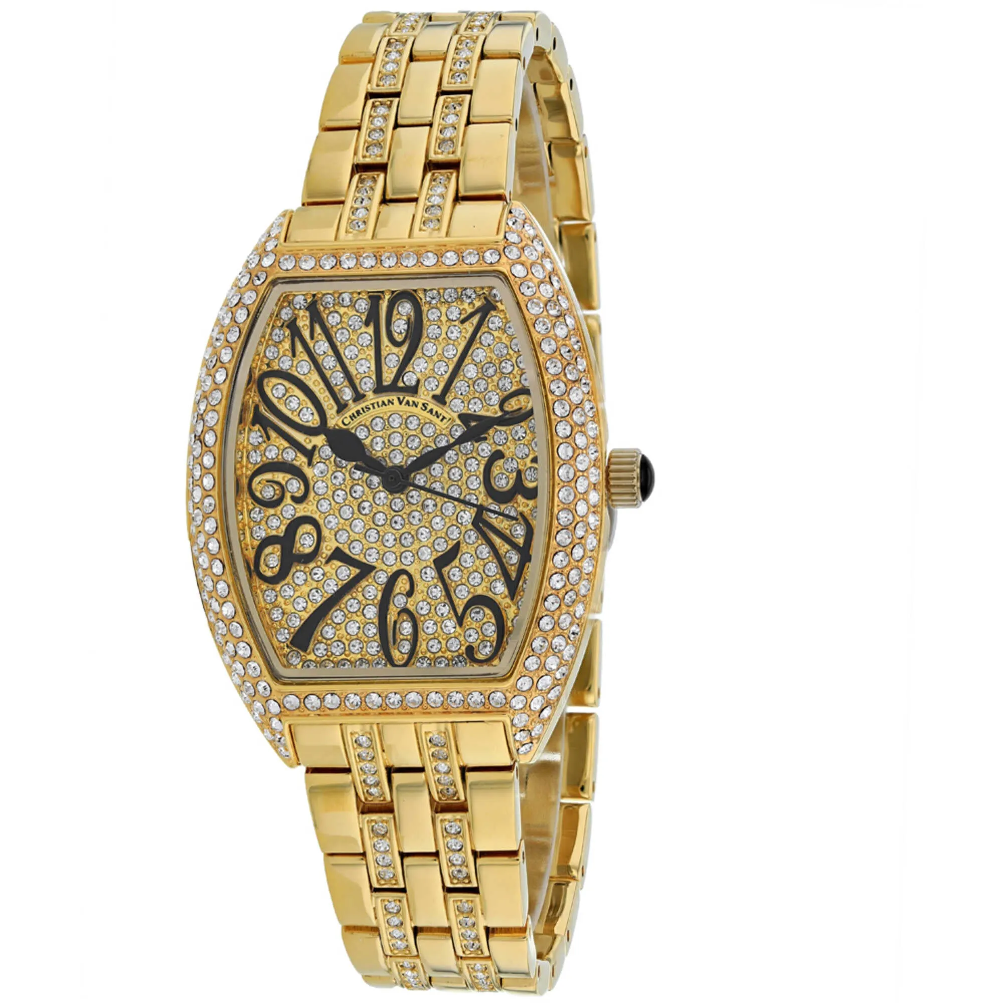 Christian Van Sant Women's Watch - Elegant Sparkle Yellow Gold Bracelet | CV0261 Luxury Quartz Watch Quartz Watch Sale