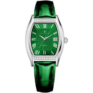 Christian Van Sant Women's Watch - Gemma Quartz Green Dial Leather Strap | CV2443 Luxury Quartz Watch Quartz Watch Sale