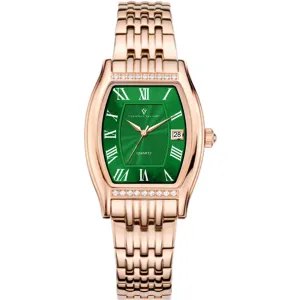 Christian Van Sant Women's Watch - Gemma Quartz Green Dial Rose Gold Steel | CV2454 Luxury Quartz Watch Quartz Watch Sale