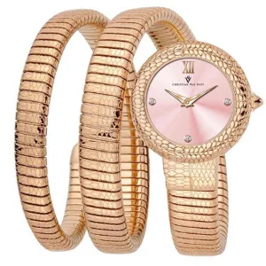 Christian Van Sant Women's Watch - Naga Quartz Pink Dial Rose Gold Band | CV0894 Luxury Quartz Watch Quartz Watch Sale