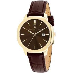 Christian Van Sant Women's Watch - Octave Slim Quartz Brown Dial Strap | CV0507 Luxury Quartz Watch Quartz Watch Sale