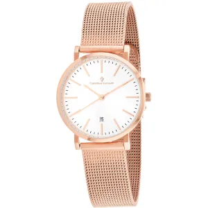 Christian Van Sant Women's Watch - Paradigm Silver Dial Rose Gold Bracelet | CV4222 Luxury Quartz Watch Quartz Watch Sale